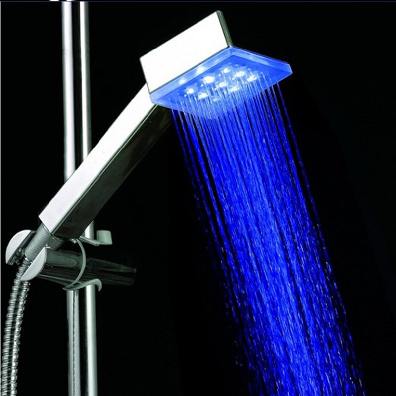 Waterbesparende Kleur Veranderende Led Douchekop Filter Met Slang, Light Up Regen Temperatuurregeling 3 Kleur Douchekop