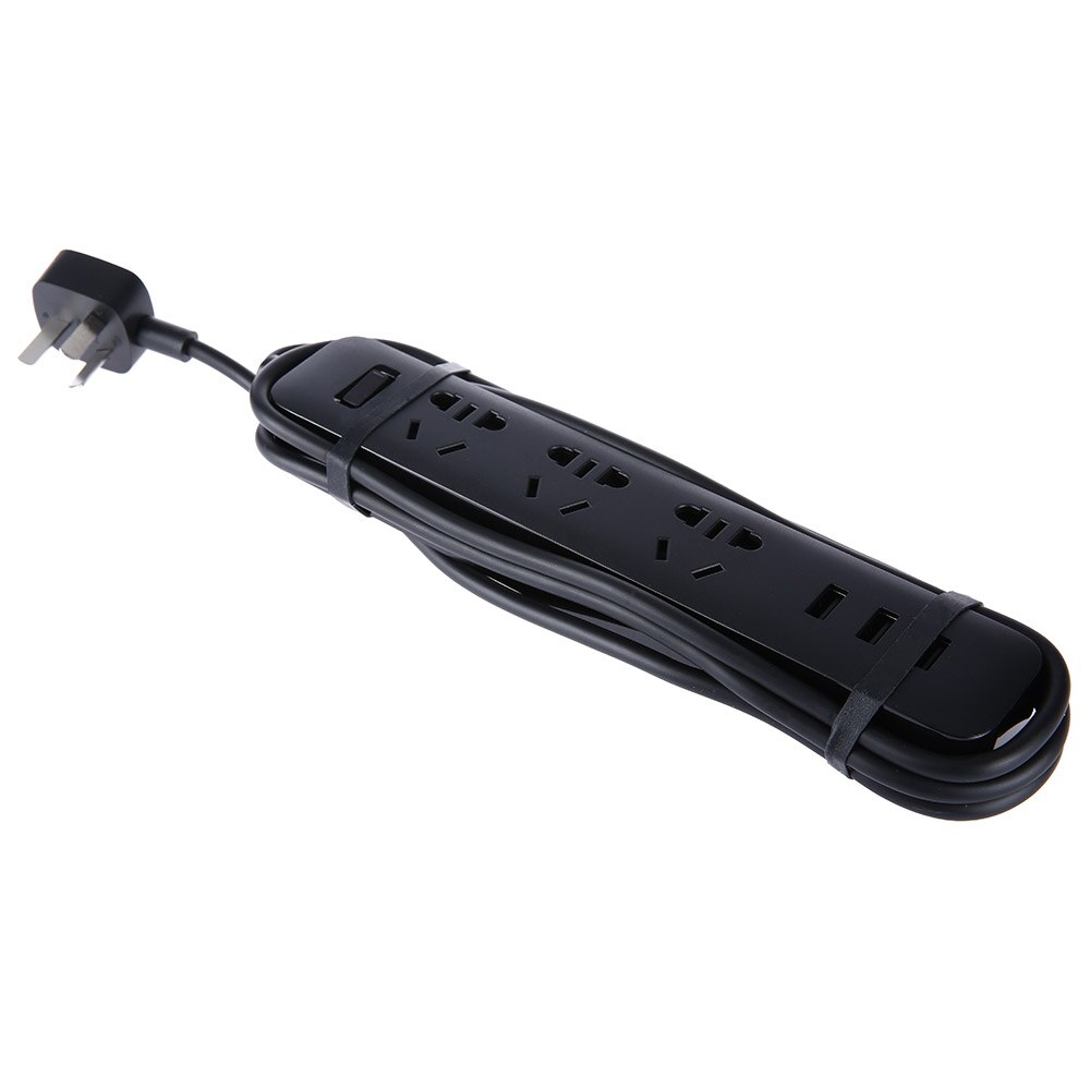 Prise multiprise électronique xiaomi smart home d'origine, charge rapide, 3 prises  + 3 , extension d'interface standard, ue, états-unis: Ajouter un adaptateur européen / Avec 3 usb 1
