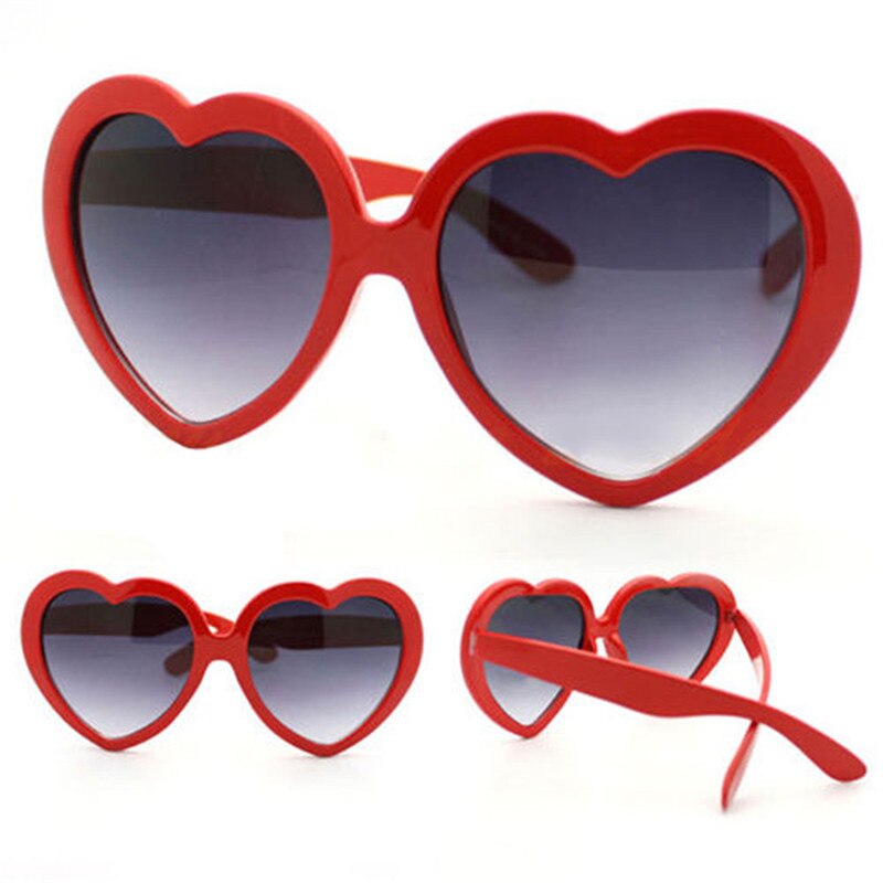 1pc Love Heart Sunglasses Women Rimless Spectacles Female Lolita Hearts Shape Eyeglasses Ladies Glasses of a Heart Sun Glasses: C