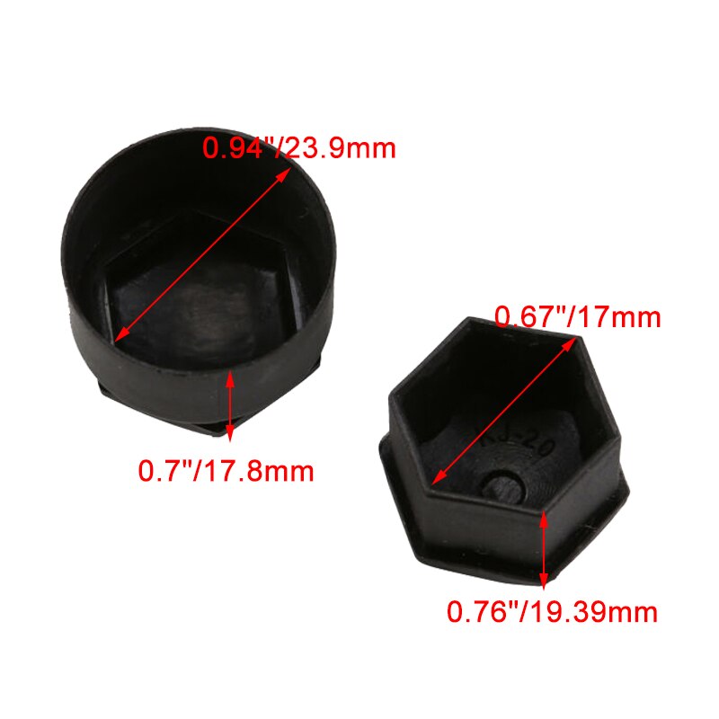 20 stuks 17mm wielmoer bout kop deksel kap wielmoer bout galvaniseren band wiel schroef bouten wielnaaf moer