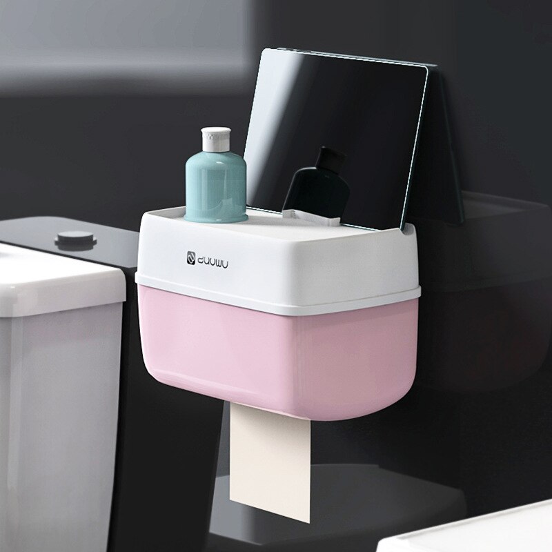 Caja creativa de papel higiénico para colgar en la pared del baño Caja de papel higiénico caja de papel higiénico perforada impermeable para el hogar