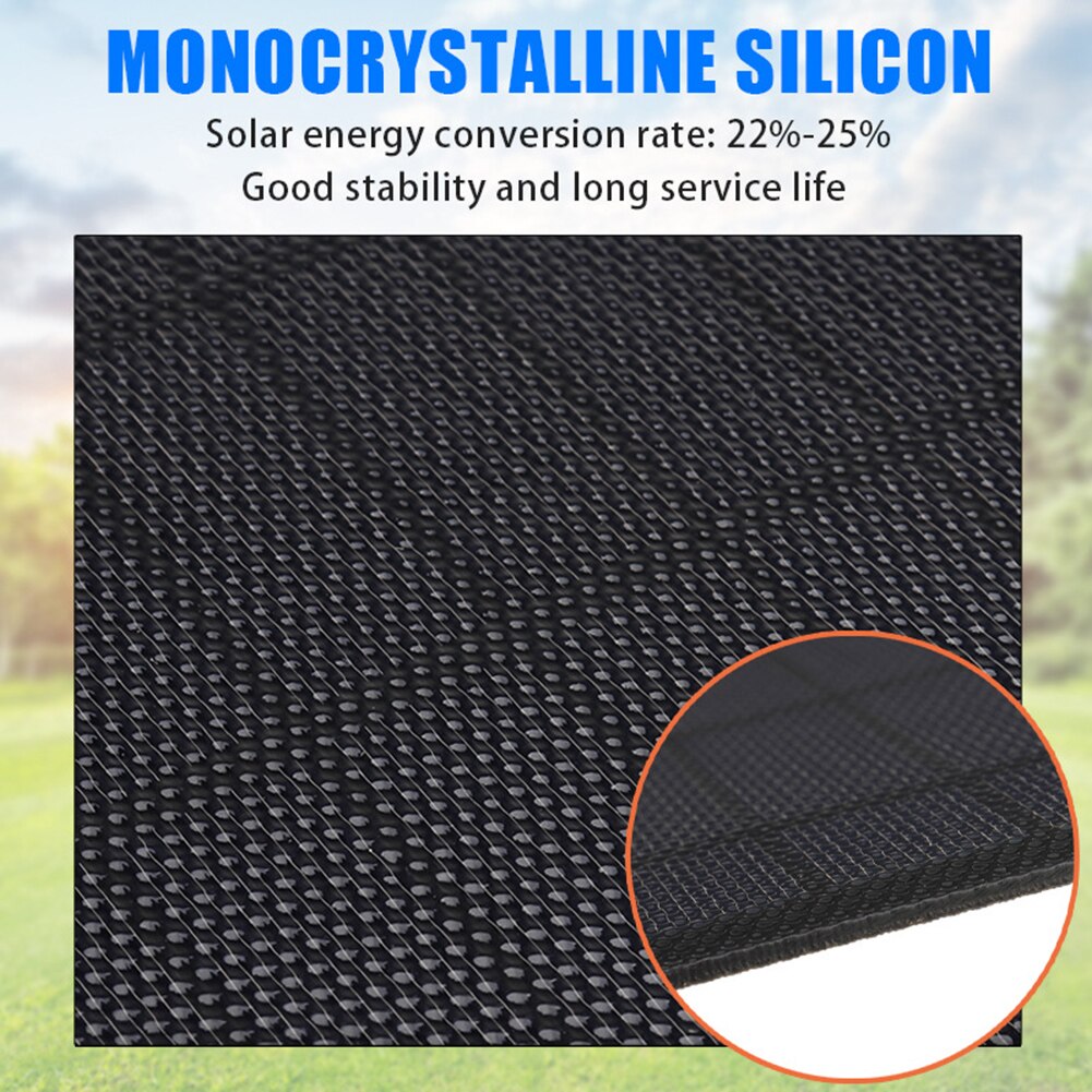 USB 5V 20W Outdoor Hiking Waterproof Solar Panel for Travel Camping Cycling Waterproof Solar Panel Charger Mobile Power Battery