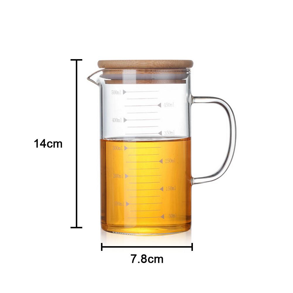 350ml-1000ml glas genomskinlig måttbägare matlagningsverktyg behållare måttbägare mått flytande bakverk kökstillbehör