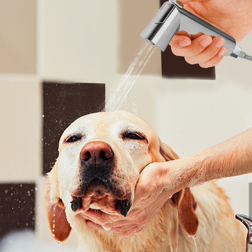 Zilver ABS Multifunctionele G1/2 "Handheld Bidet Douchekop Keuken Badkamer Hygeian Kraan Wc Seat Cleaning bidet Sproeier