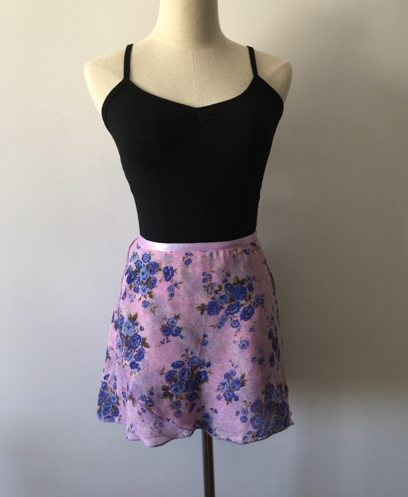 Enfants danse Tutu tablier pas cher mousseline de soie fleur Ballet pratique danse jupe justaucorps Tutu filles Ballet danse robe: BL010-F07