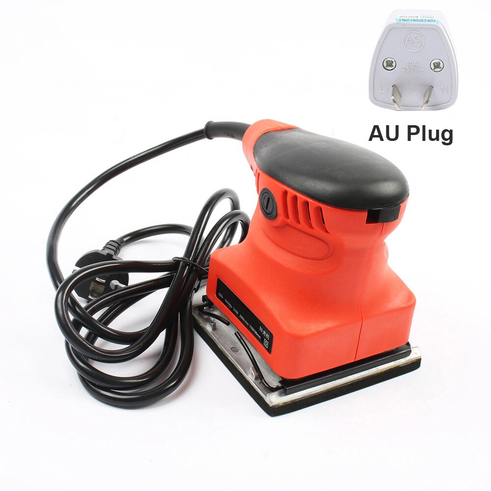 Lijadora eléctrica para madera, herramienta de lijado de 220v, 260w, 110mm x 100mm, para pulir madera/pintura/eliminación de hierro: AU