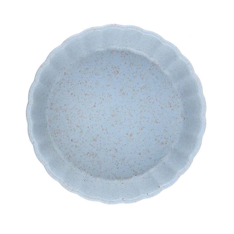 Mini bol d'assaisonnement Sauce alimentaire plat Sauce assaisonnée moutarde herbe de blé bol Sauce soucoupe vinaigre goût conseil Snack assiette cuisine: Round blue