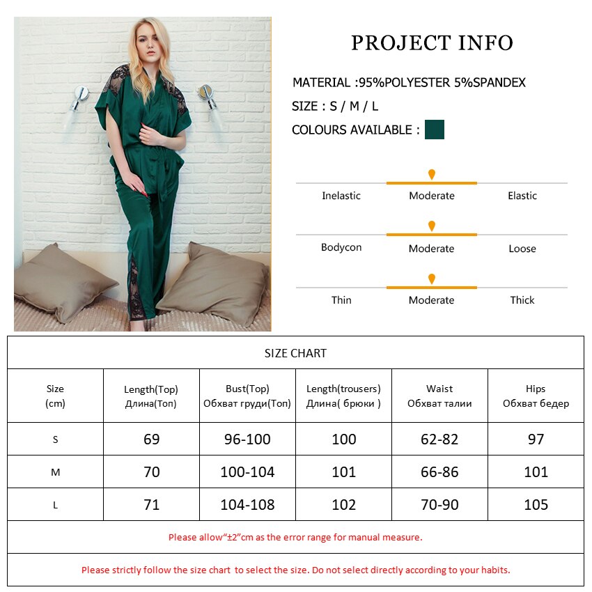 HiLoc Sleeves Nightgowns See Through Lace Patchwork Sleepwear Women Pajama Sets Lace-Up Home Suit Spring Satin Nightie