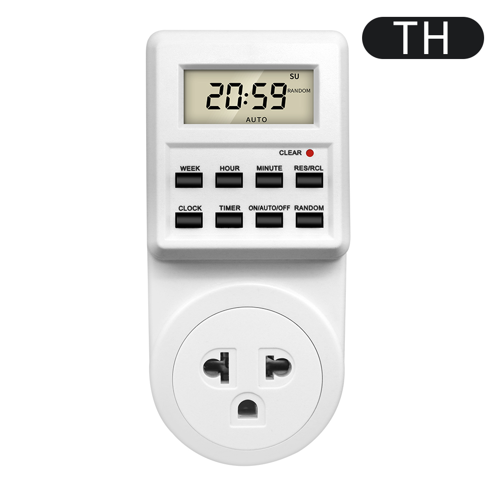 Elektronische Digitale Timer Schakelaar Socket 24 Uur Cyclische Keuken Timer Stopcontact Programmeerbare Timing Socket Eu Uk Au Us Br Fr Plug: Grey