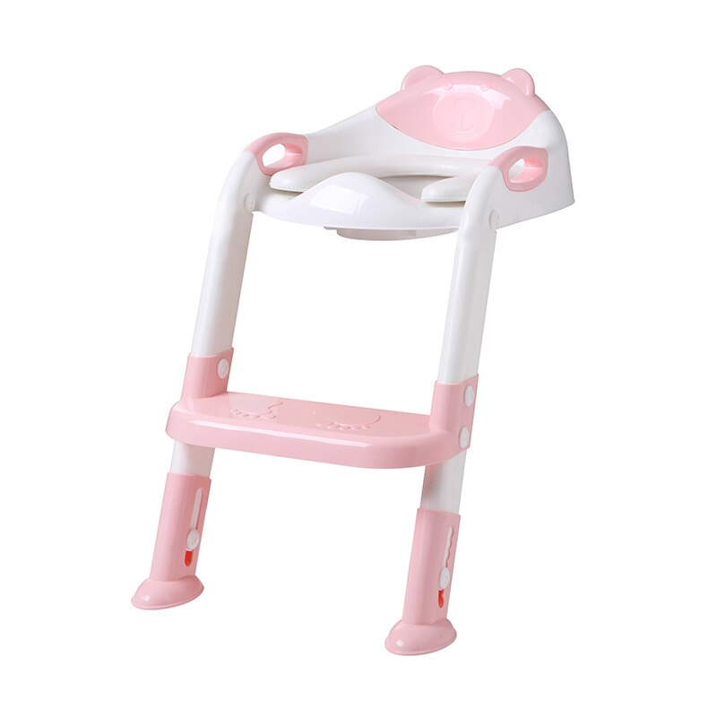 Folding Baby Potty Infant Kids Toilet Training Seat with Adjustable Ladder Portable Urinal Potty Toilet Seat for Kids: Soft cushion