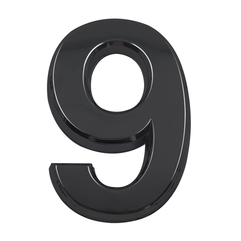 10cm 3D Style Self Adhesive House Numbers and Letters Door Address Number Stickers for Apartments Mailbox Office Hotel Room: 9