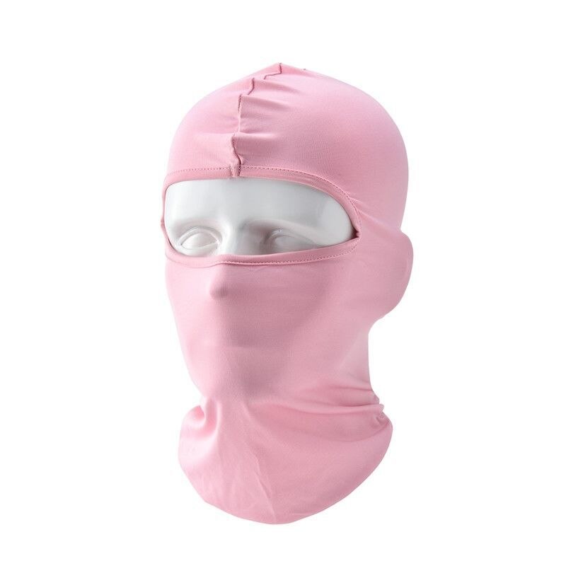 Motorcycle Men's Balaclava Winter Scarves Windproof Breathable Cycling Ski Biker Shield Helmet Woman Full Face Cover Neck Warmer: Pink