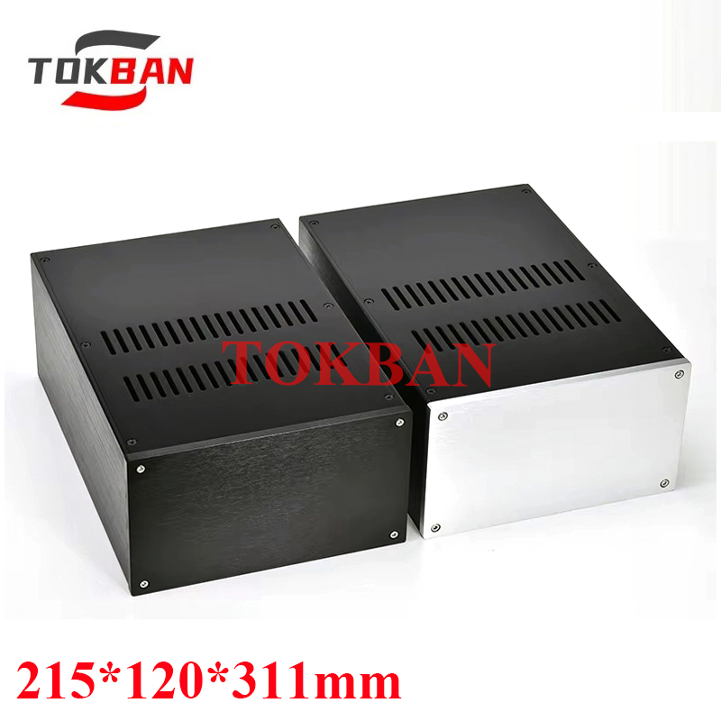 Tokban JC2212 215*120*311mm Power Amplifier Chassis Enclosure All Aluminum For Preamplifier DAC Decoder Amplifier Audio Case
