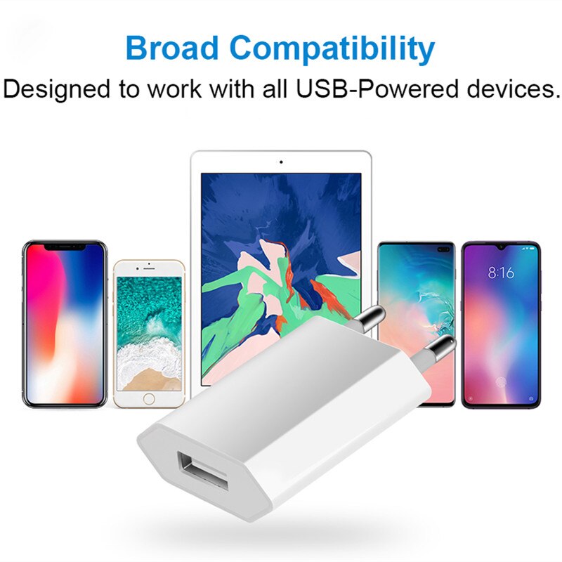 10Pcs Verpakking Originele 5V 1A Wall Charger Usb Charger Voor Iphone 4 5S Xs Xr 8 7 6S Plus 11 12 Snelle Lading Reizen Power Adapter