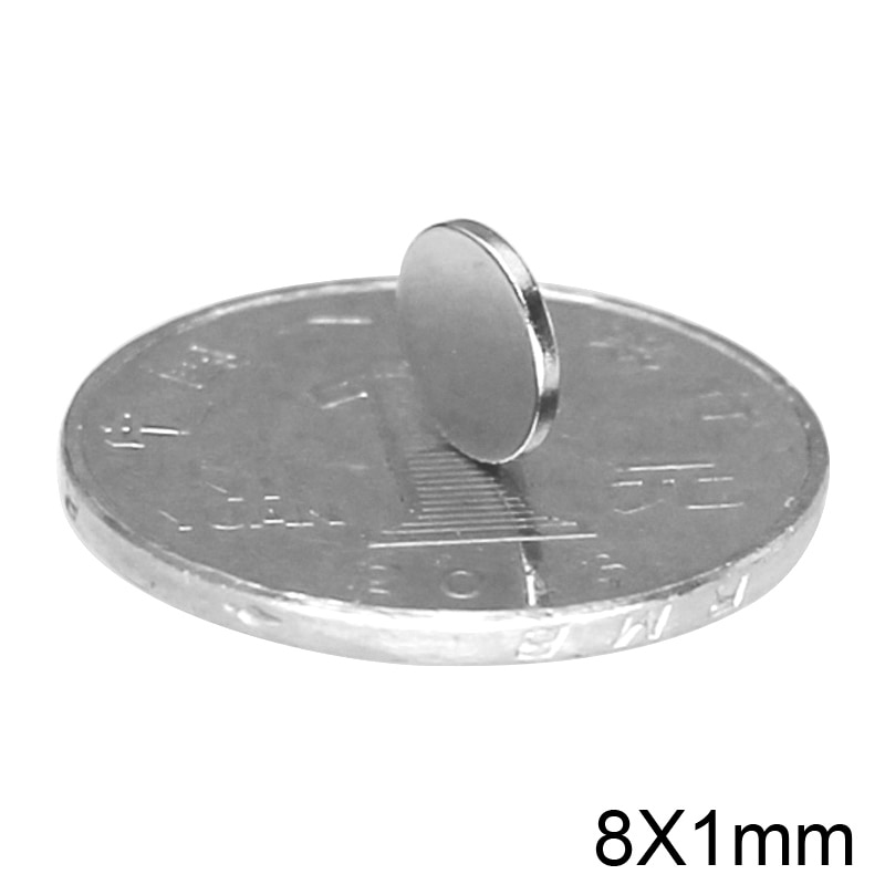 50 ~ 1200 Stuks 8X1 Mm Krachtige Sterke Magnetische Magneet 8Mm X 1 Mm Permanente Neodymium Magneet disc 8X1 Mm Koelkast Kleine Ronde Magneet 8*1 Mm