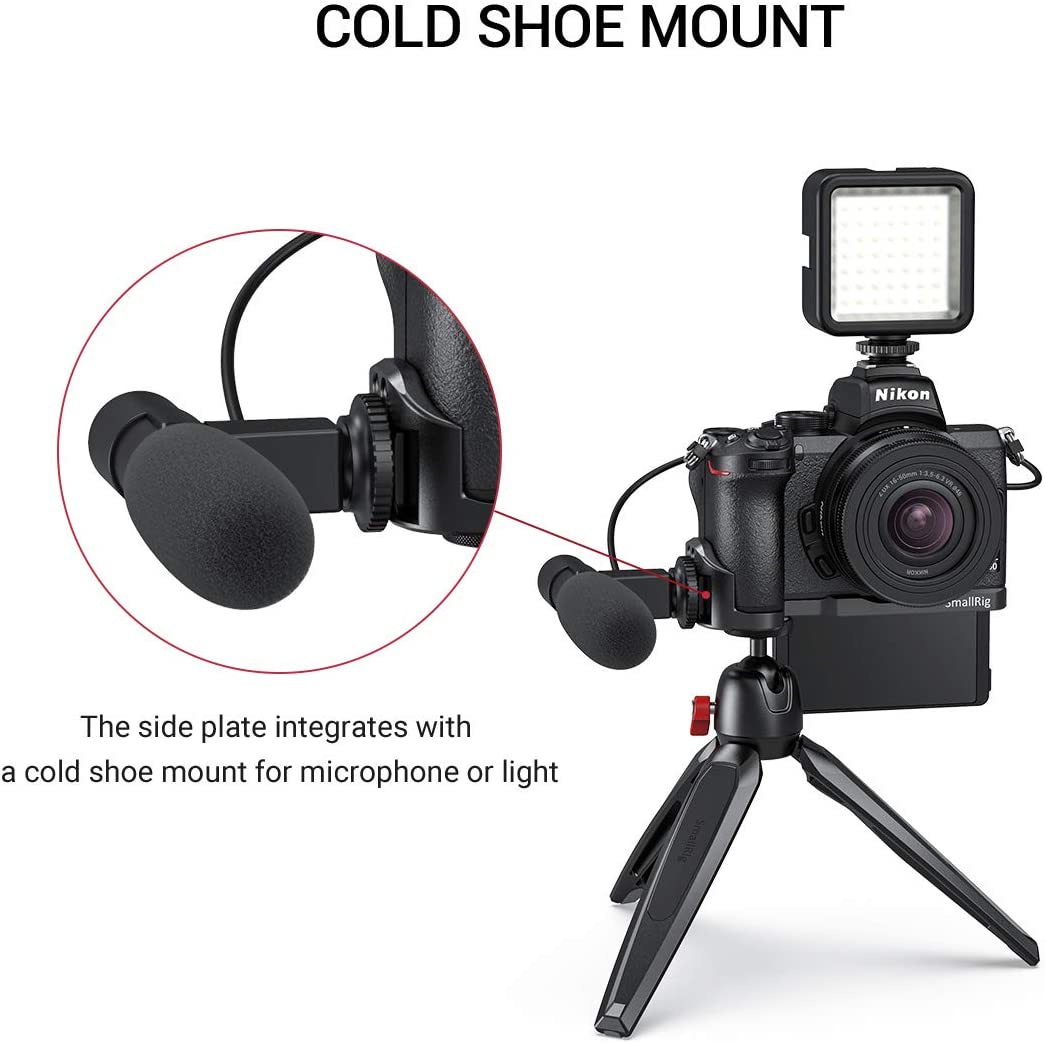 Smallrig vlogging monteringsplade til nikon  z50 kamera rig med kold sko montering til mikrofon mikrofon eller lys 2525