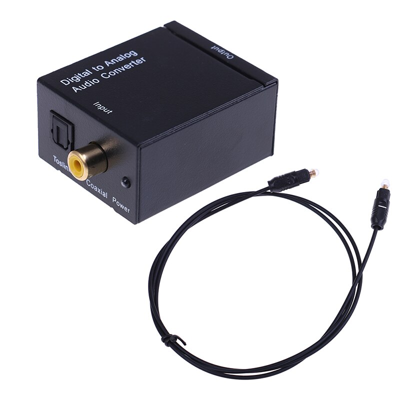 Optical Coaxial Toslink Digital To Analog Audio Converter Adapter RCA L/R Host + USB Power Supply Line + Optical Fiber Line