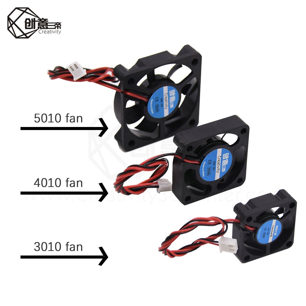 1pcs DC 5V/12V/24V Computer CPU Cooler Mini Cooling Fan 40MM 40x40x10mm/50x50x10mm Small Exhaust Fan for ender 3 CR10 3D Printer
