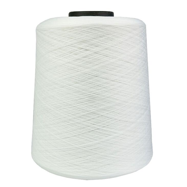 Large roll of low stretch yarn overcoated thread 150D stretch yarn polyester sewing thread: white