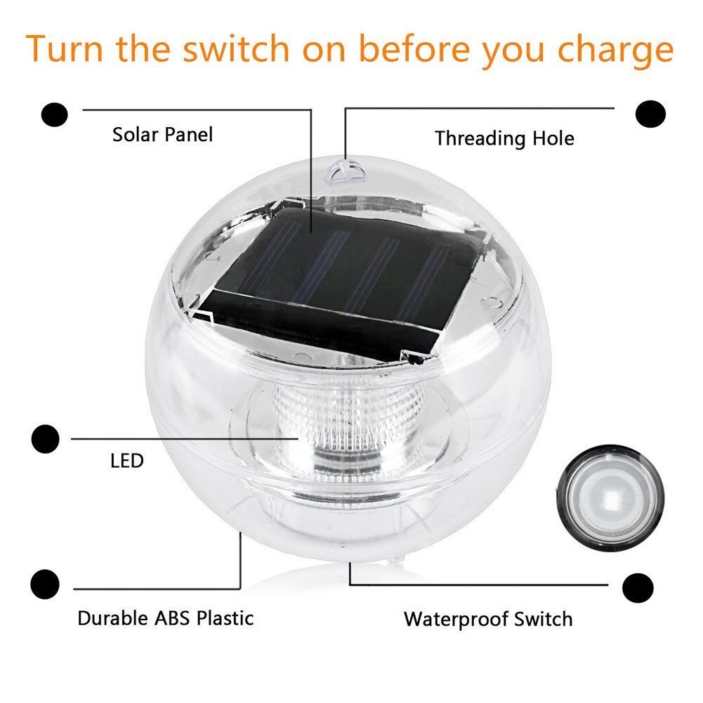 Solar- Schwimm Licht Farbwechsel LED Globus Wasser Drift Nacht Licht Garten Lansdscape Dekorationen Licht für Schwimmbad