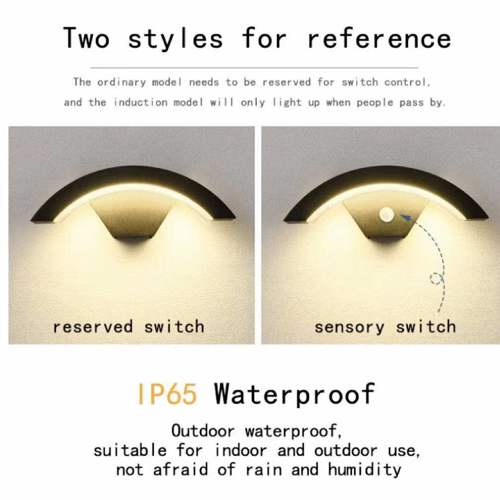 Buitenwandlamp Waterdicht IP65/LED-verlichting PIR Bewegingssensor 18W24W36W/Moderne Villa Tuin Veranda Ingang Aluminium Lamplichaam