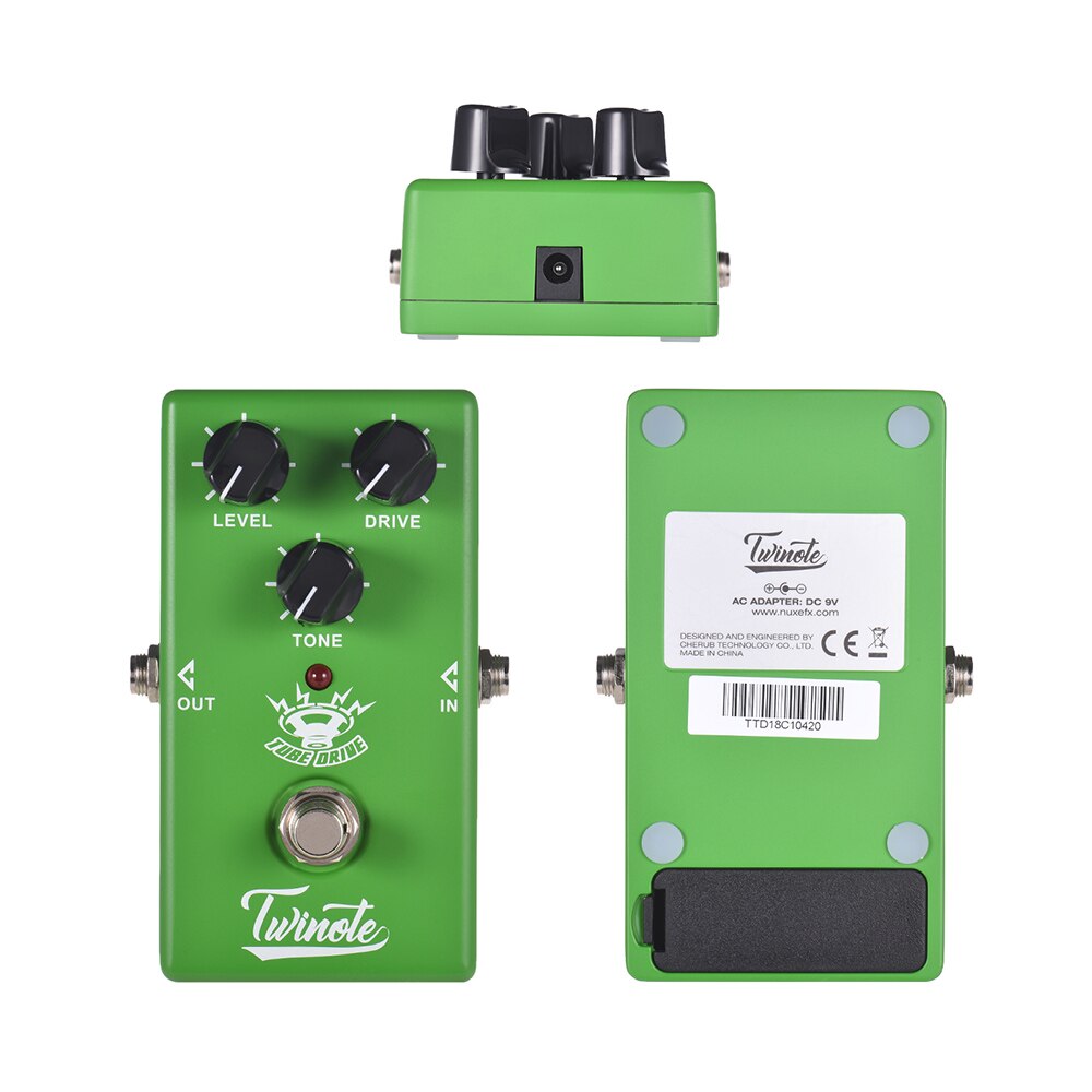 Twinote TUBE DRIVE Guitar Effect Pedal Analog Overdrive Guitar Pedal Processsor Full Metal Shell with True Bypass