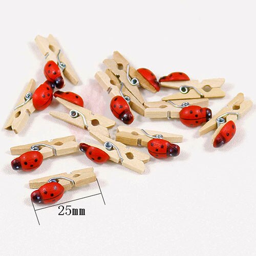 50pcs Cute Mini Wooden Clips Wood DIY Photo Card Message Pegs Pin Clothespin Craft Food Bags Clips Home Decor: 50pcs Red