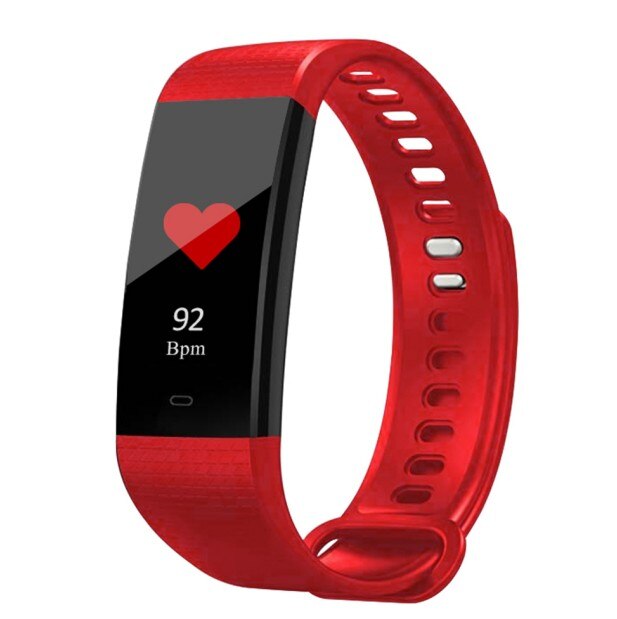 Smart Polsband Bloed Oximeter Zuurstof Monitor Hartslag Slaap Monitoring Band Armband Sport Fitness Tracker Horloges: red