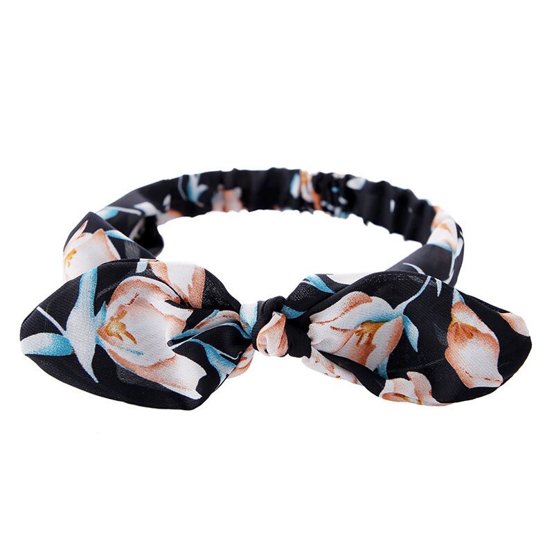 Bohemian Girls Hairband Hair Accessories Print Headbands Vintage Women Headband Cross Top Knot Elastic Hairband Soft Bandanas: Color-12