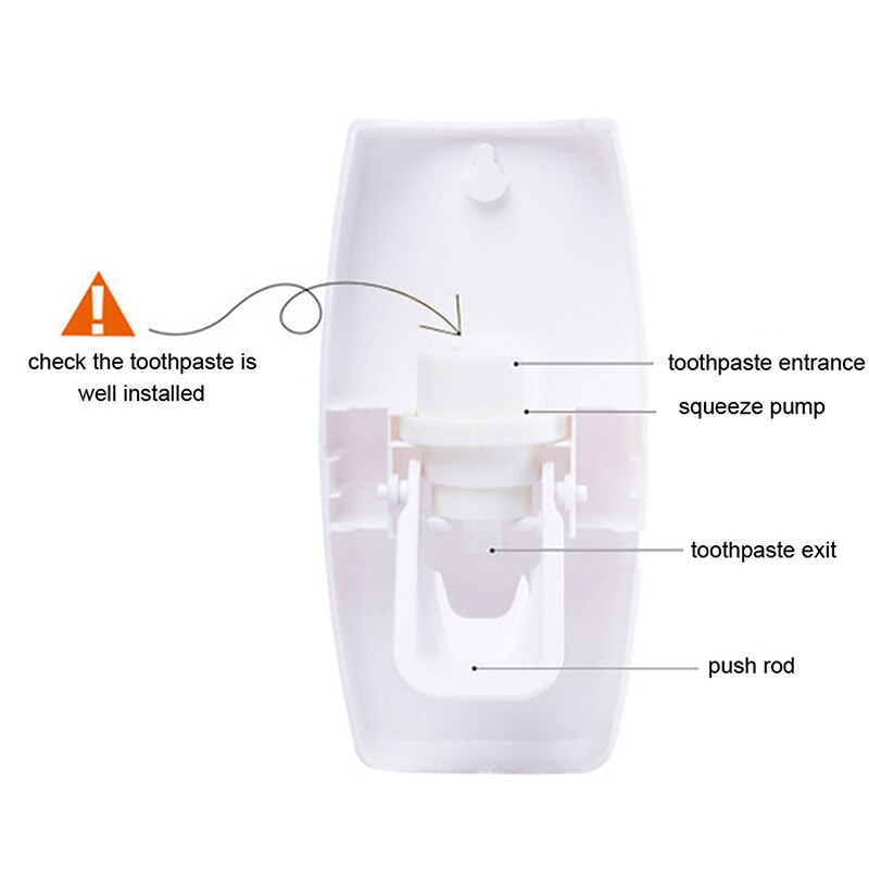 Brushing Tool Set Automatic Toothpaste Dispenser And Toothbrush Holder Set Convenient Bathroom Product 1 Pair