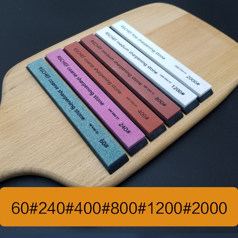 all ruixin knife sharpener Fixed angle knife sharpener sharpening oil stone honing stones stone corundum diamond whetstone: 6pcs combination  D
