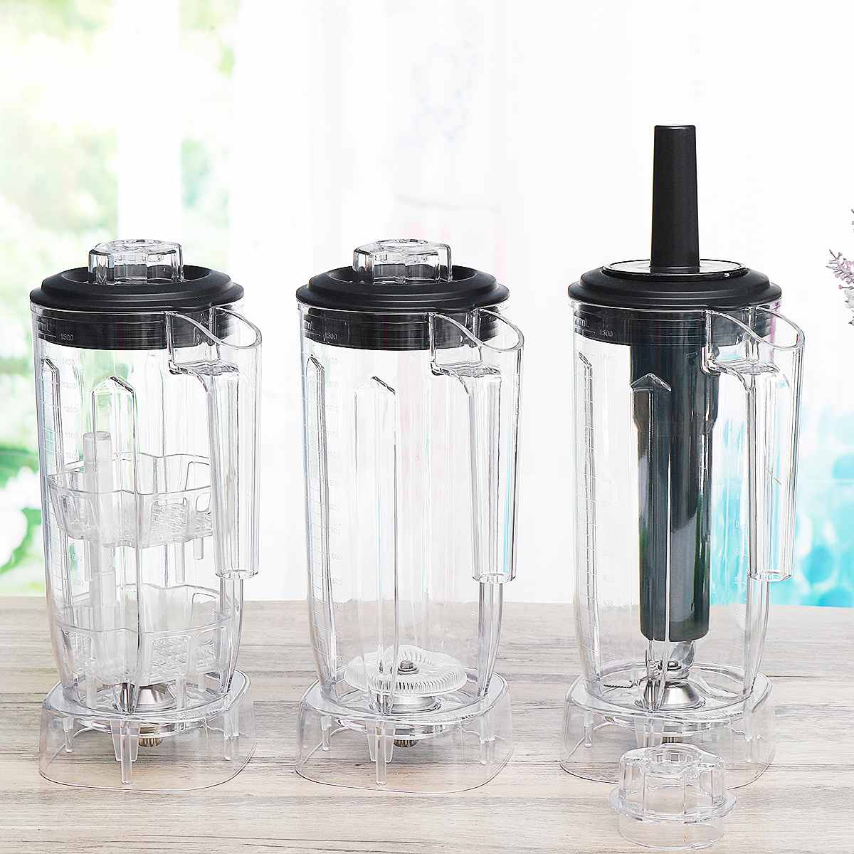 Mixer behållare burk kanna kanna kopp kommersiella mixer reservdelar för hem köksapparat mat juicepress mixer del med lock