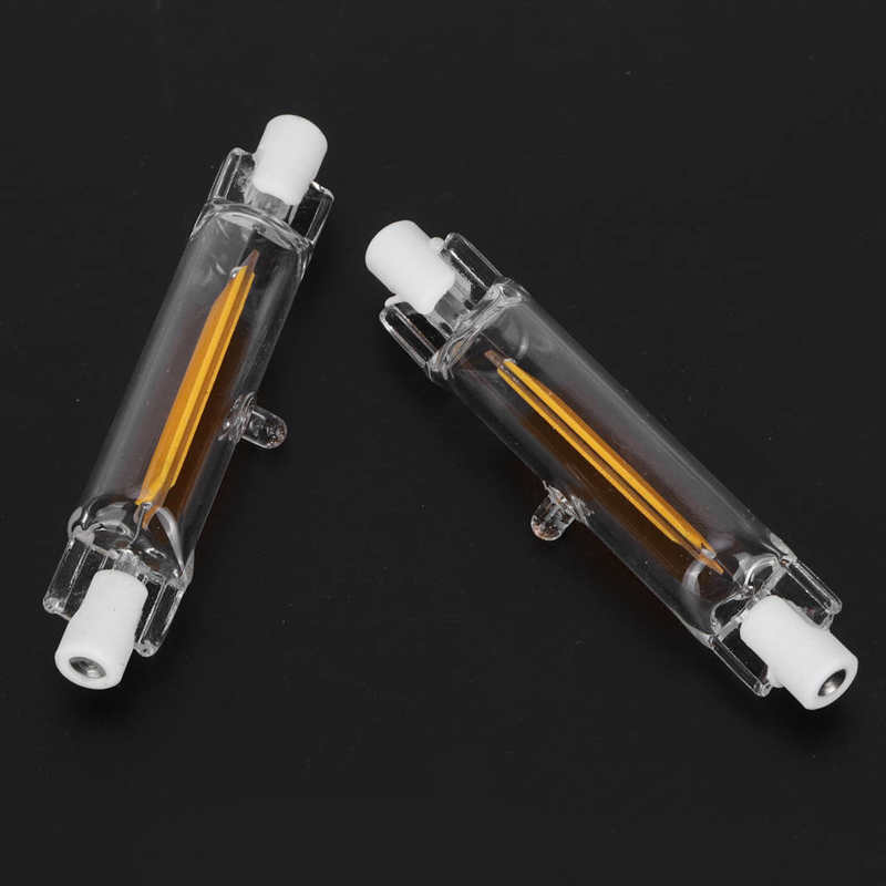 Lampadina pannocchia 2pz R7S 5W 78mm evidenzia la lampadina 230V R7S della sorgente luminosa di inondazione a doppia estremità