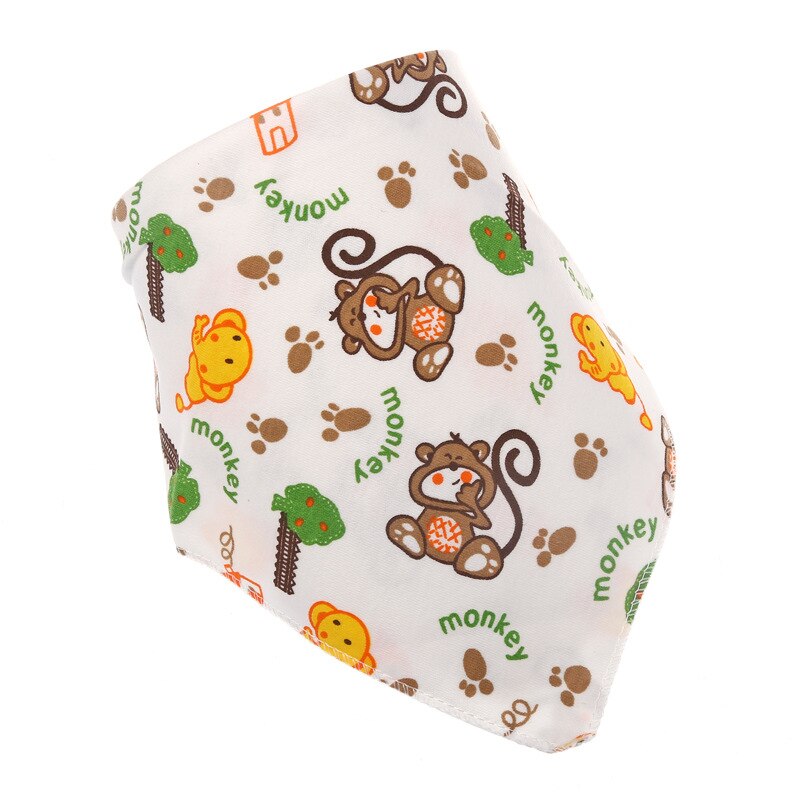 1 stuk gekleurde slabbetjes, katoenen babyvoedingschort, baby-boerendoeken, cartoon speekselhanddoek, baby-eetaccessoire, zachte babyspullen: Zilver