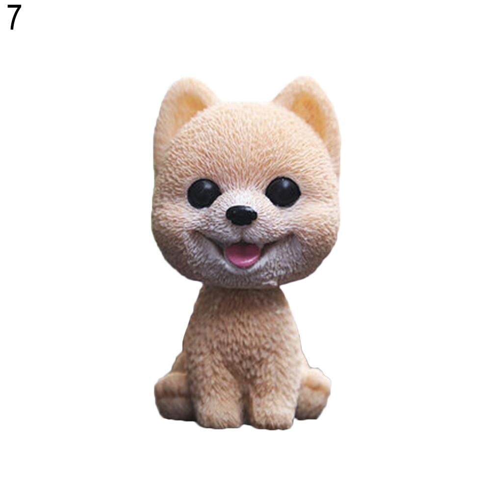 Cabeza oscilante para cachorro, perro de imitación, Interior de coche, adorno para el salpicadero,: 7