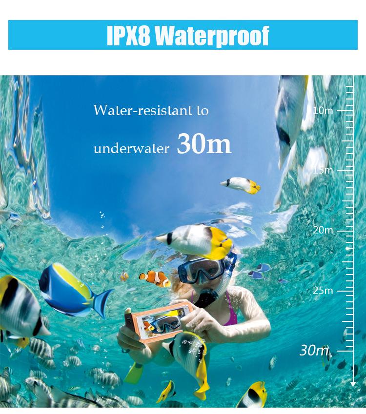 Universal Swimming Bags Cell Phone Transparent Cover PVC Waterproof Underwater Bag For iPhone XS 7 8 all models Mobile Phone