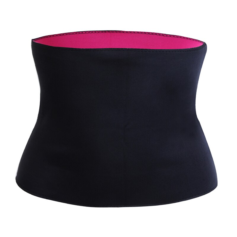 Kvinder body shaper modelleringsrem neopren fitness talje træner kontrol slip shapewear kvinder slankebælte: Rosenrød / L