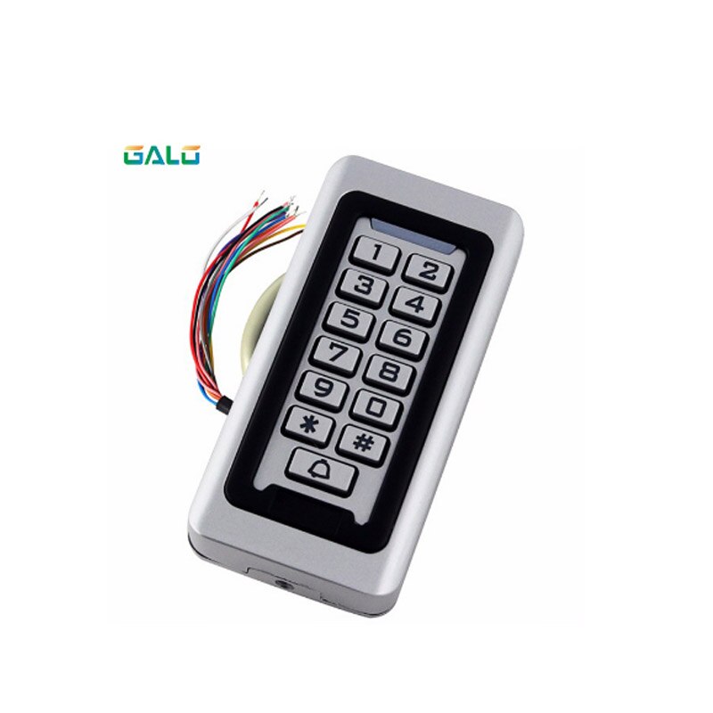 IP68 Waterproof Outdoors Use Metal Stainless steel Reader 2000Users WG input and output security RF Access Control Keypad
