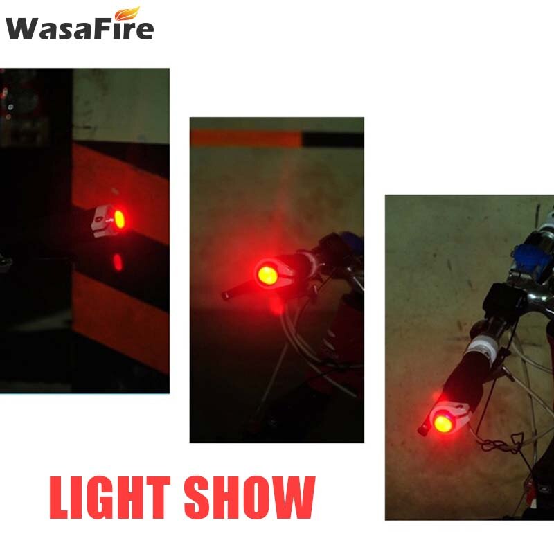 Lámpara de luz LED para manillar de bicicleta, luces de advertencia de aleación de aluminio para ciclismo de montaña o carretera, 1 par