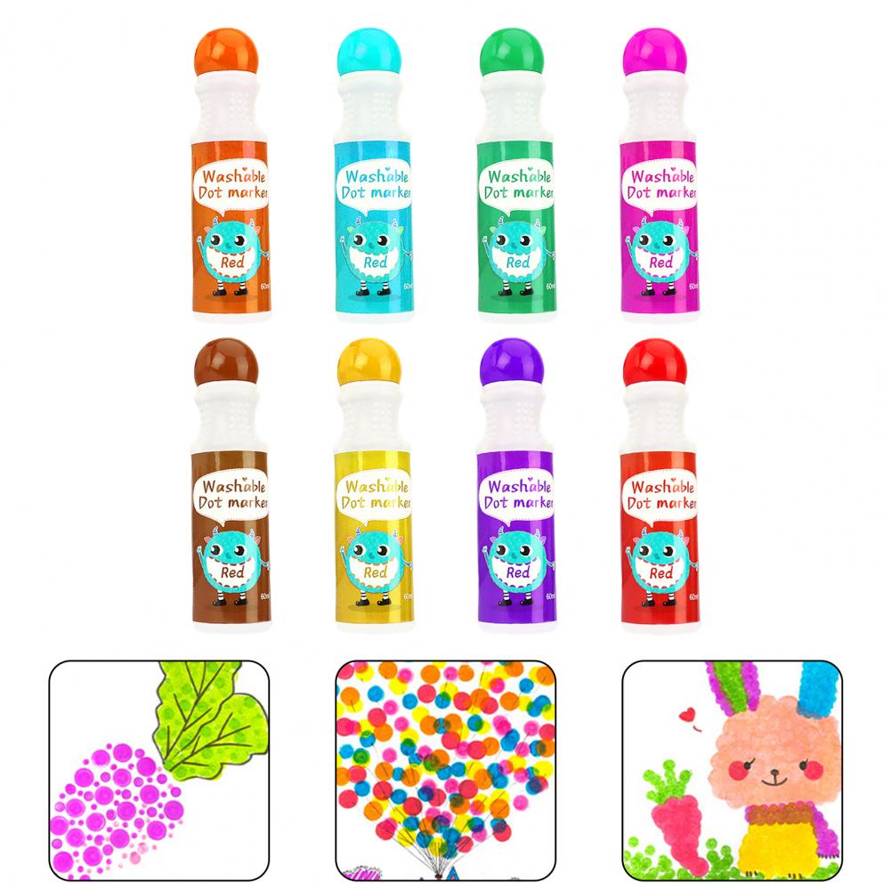 Kids Stationery Dot Markers Washable Dot Paints Markers Leak-Free DIY Craft Draw Pen Toddler Arts Crafts Dot Paints Set