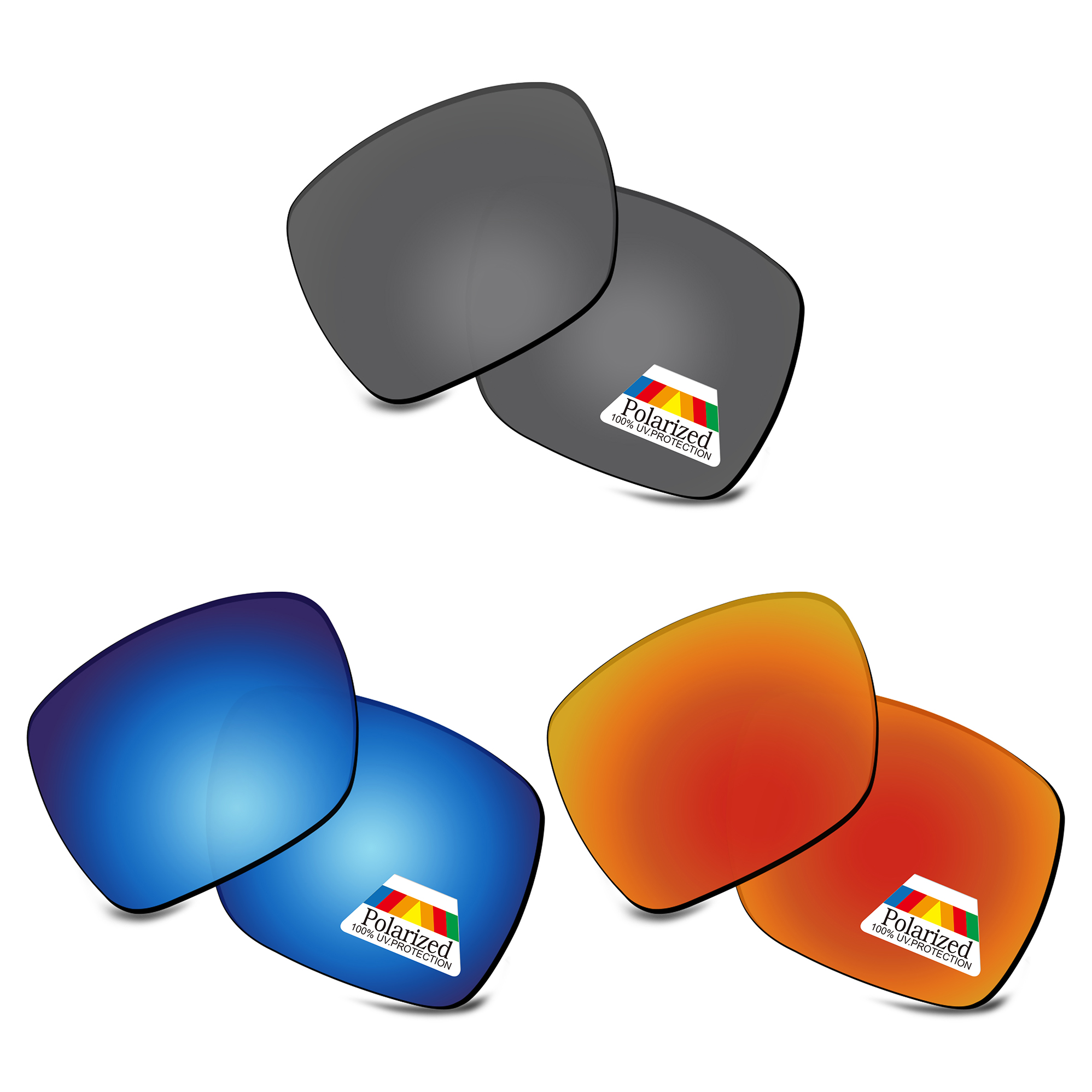 Bwake Polarized Replacement Lenses for-Costa Del Mar Hamlin Sunglasses Frame - Multiple Options: Black-Blue-Red