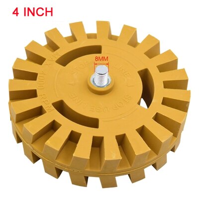 4" Eraser Wheel Car Decals Remover with Drill Adapter Kit Vinly sticker in Minutes Winder Wheel Tool Kit: Rubber A