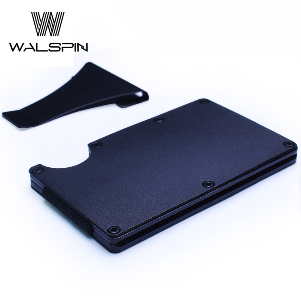 Aluminium Minimalistische Slim Wallet voor Mannen & Vrouwen Mini Pocket Case Protector & Credit ID Kaarthouder RFID Blocking