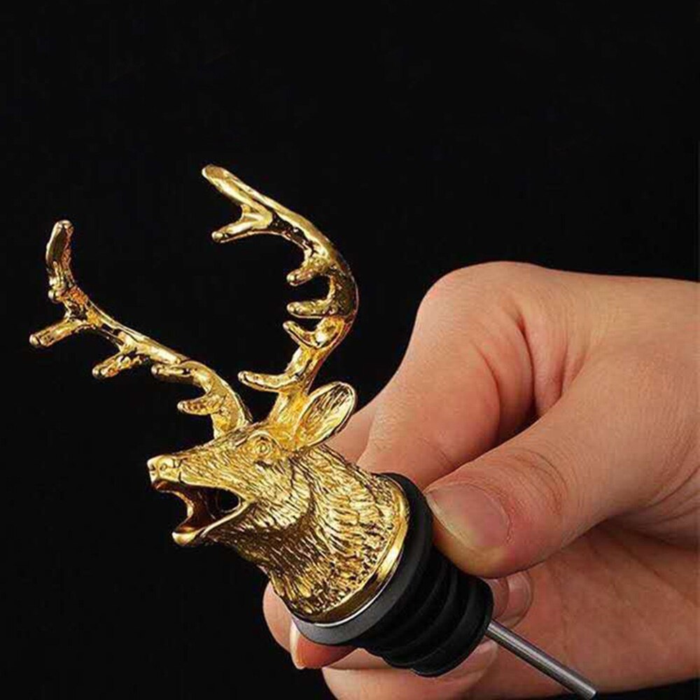 Nalewak robić wina zatrzymać cynkowy Jeleń łoś Lew byk głowa korek robić wina napoje akcesoria barowe Christmas impreza szczęśliwego nowego roku akcesoria