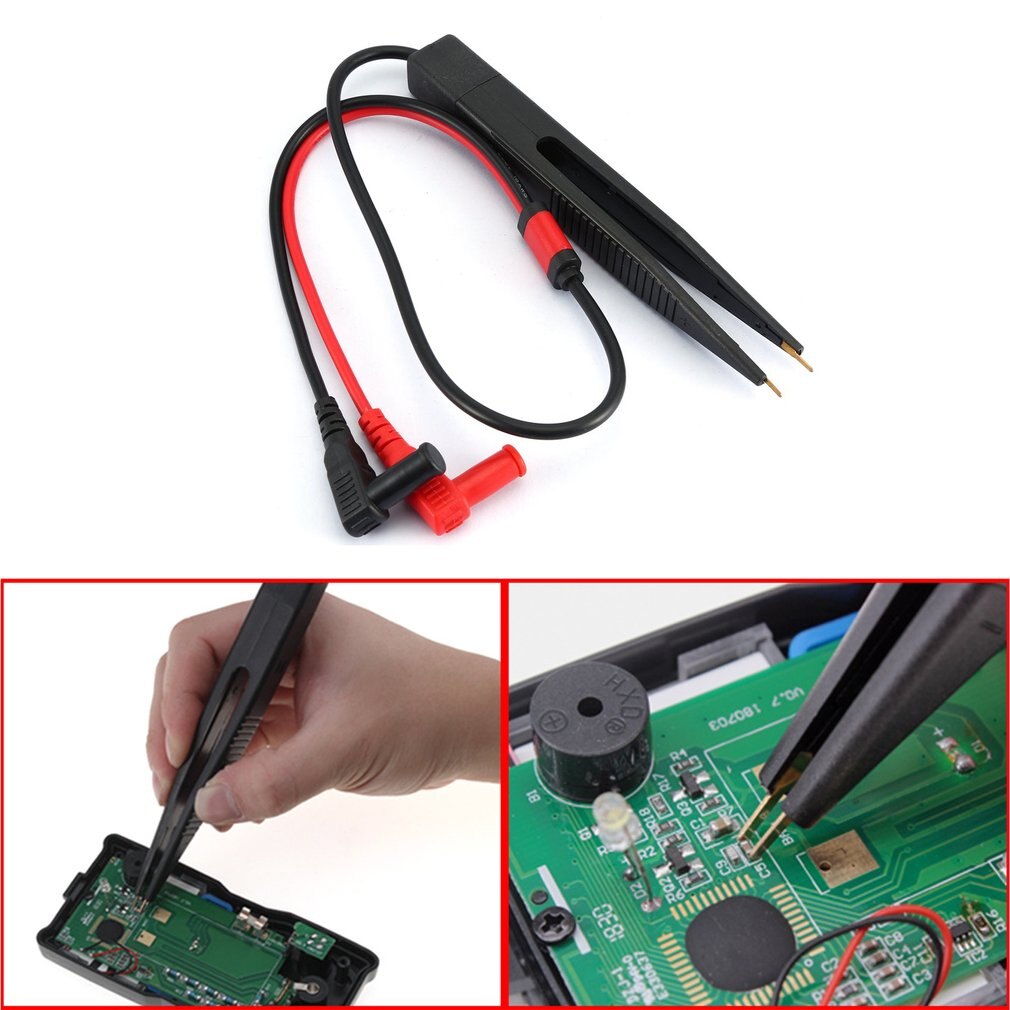 Multimeter Test Leads Capacity Tester Pen SMD Test Probe Lead Tweezers LCR Testing Tool for UNI-T/Victor/FLUKE Multimeter