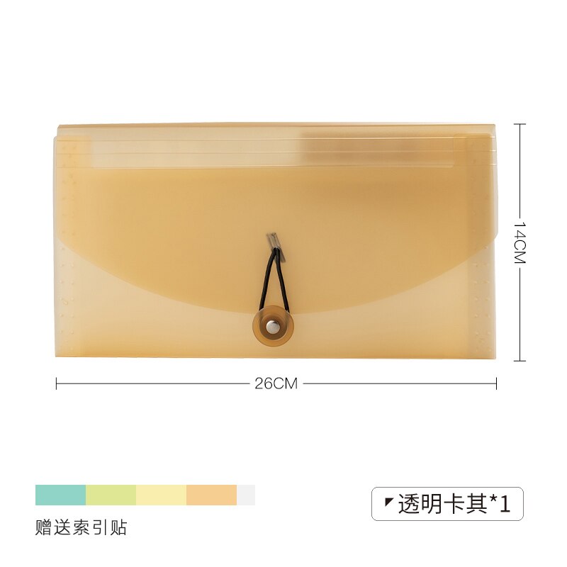 Sac de rangement de Classification à 13 couches, sac d'orgue, dossier de facture, sac de Document, sac de rangement de facture, petit dossier, papeterie de bureau: A khaki 1pcs