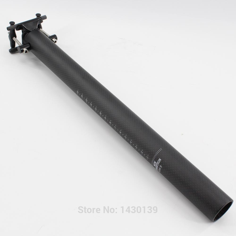 Mærke foldecykel mat 3k fuld kulfiber cykel carbon sadelpind cykel dele 27.2/30.8/31.6/33.9/34.9*400mm gratis skib