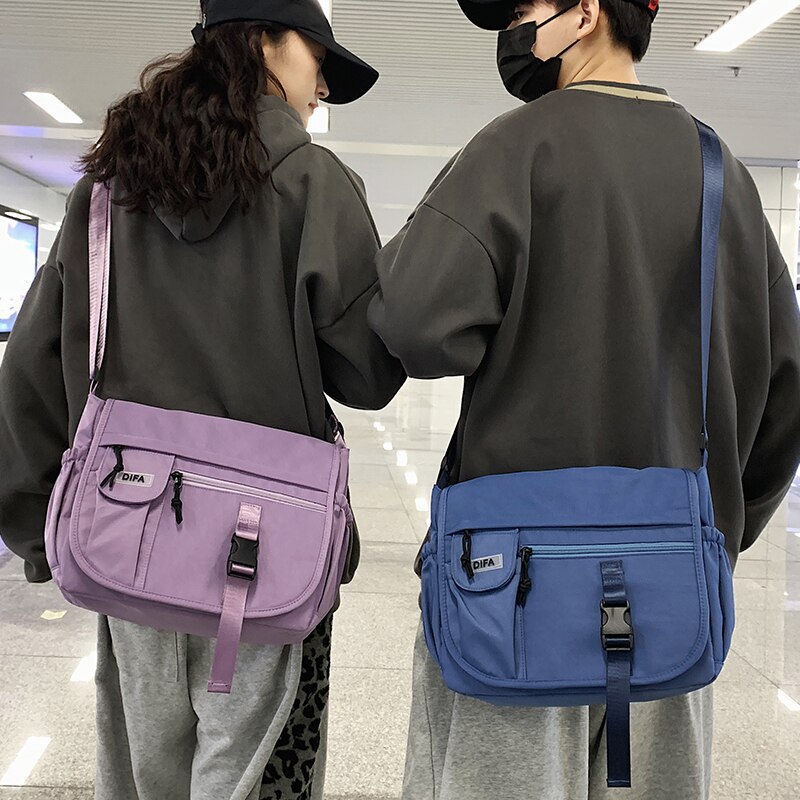unisex-umhängetasche mit großem fassungsvermöGen Ich bin beliebten koreanischen stil, Ideal für studenten, auch als Bote Tasche geeignet.