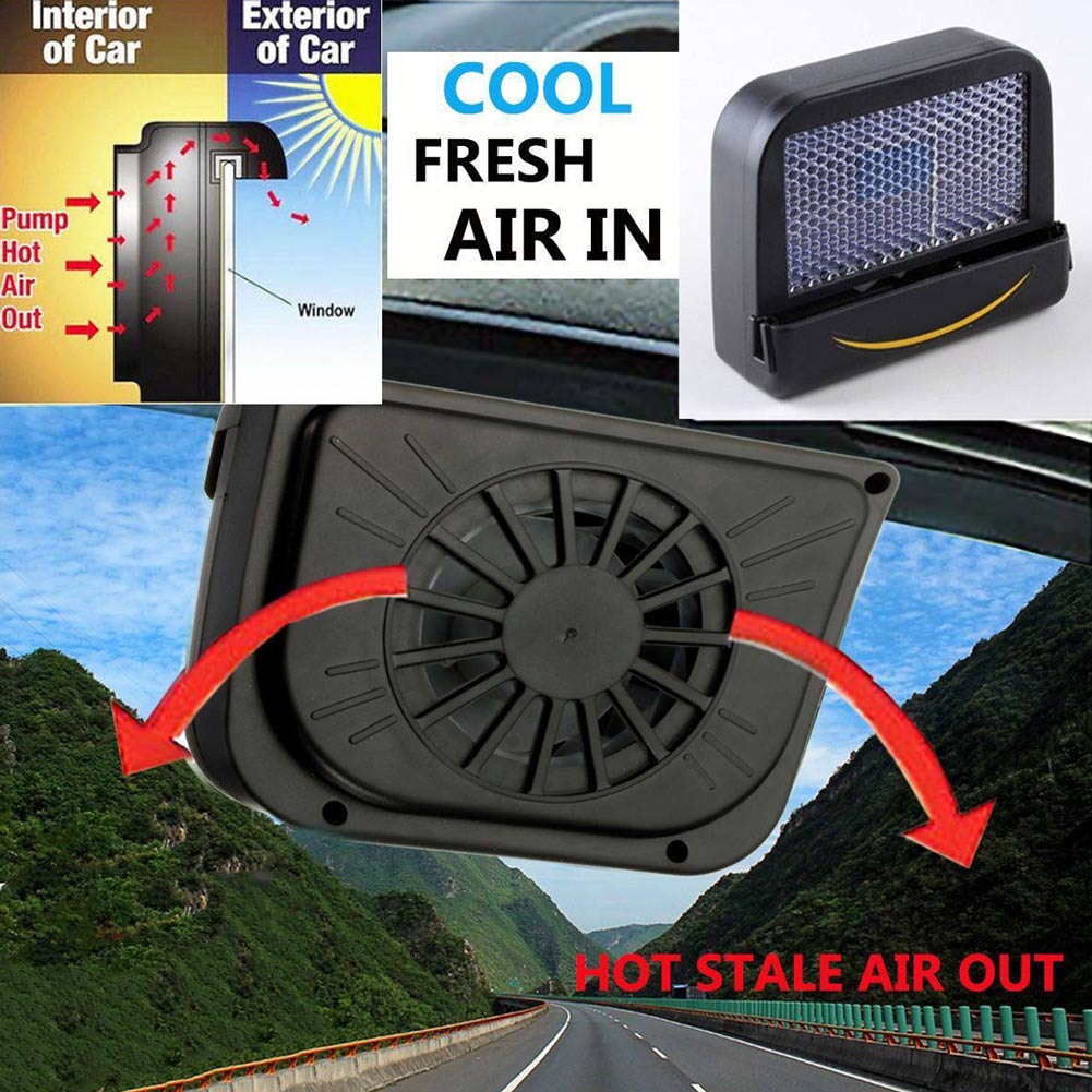 Solar Power Car Window Windshield Auto Air Vent Cooling Fan Cooler Radiator Car Accessories Car Styling