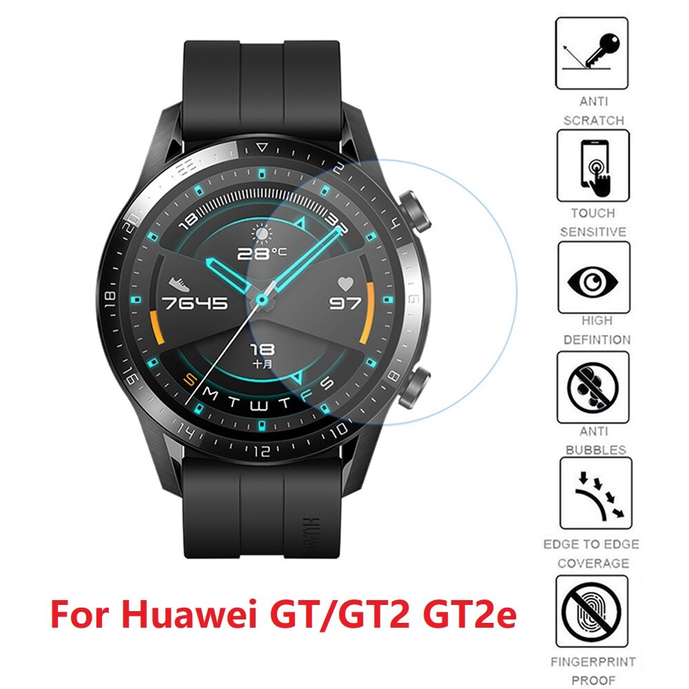 1/2Pc Premium Gehard Glas Voor Huawei Horloge Gt GT2 2e 46Mm Smartwatch Screen Protector Explosie-proof Film Accessoires Geen Doos